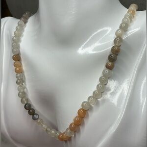 Genuine Natural Multicolor Moonstone Beads Necklace 132 Cts // 21” - 22”L